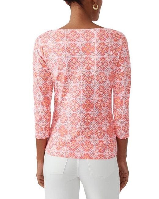 J.McLaughlin Pink Wavesong Top