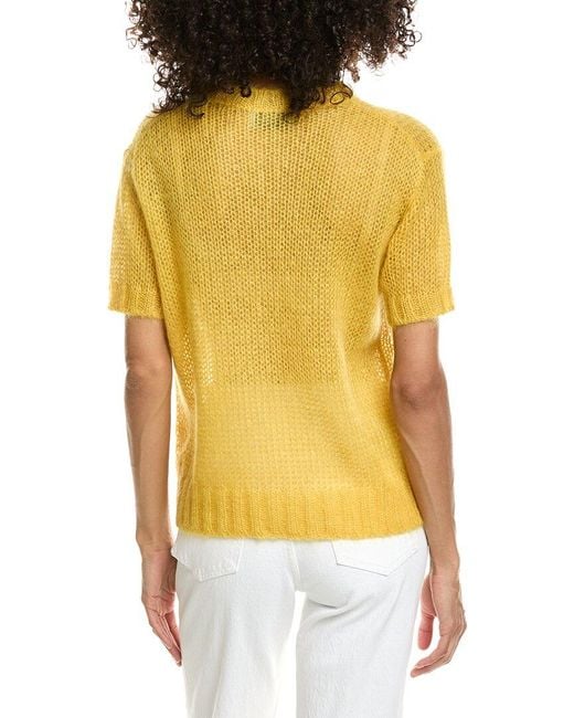 Prada Yellow Mohair & Wool-Blend Sweater