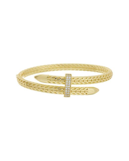 Juvell Metallic 18K Plated Cz Bangle Bracelet