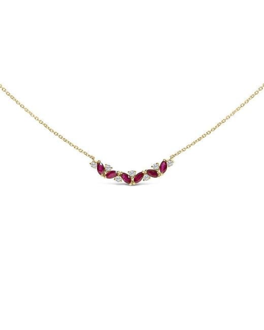 Haus of Brilliance Metallic 14K Diamond & Station Necklace