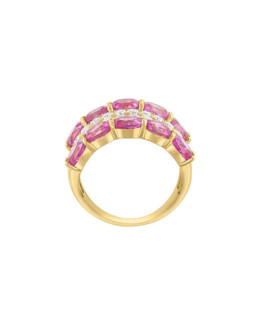 Effy Fine Jewelry Pink Over 5.18 Ct. Tw. Lab-Grown Diamond & Lab-Grown Lab Sapphire Ring
