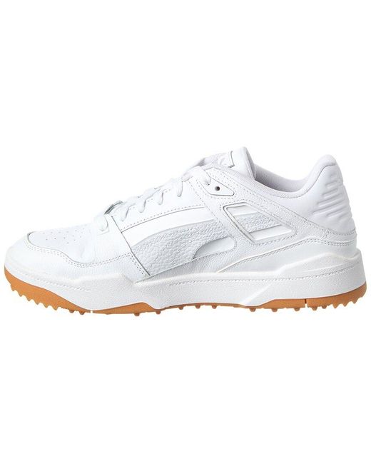PUMA White Slipstream Canvas & Leather Sneaker for men
