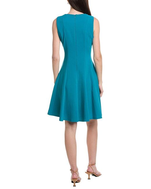 Maison Tara Blue Elisa Crepe Mini Dress