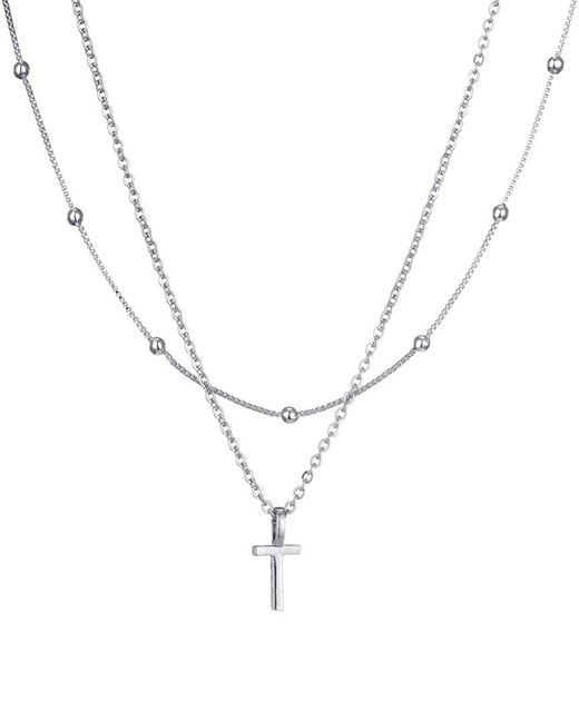 Adornia Metallic Layered Initial Necklace