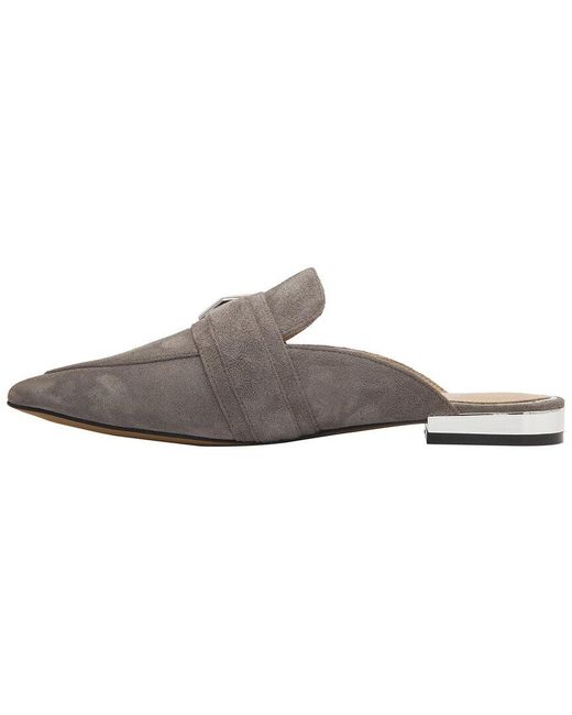 Linea Paolo Gray Ace-L Suede Mule