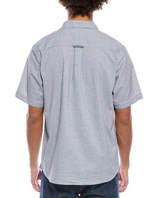 Tommy Bahama Blue Nova Wave Seersucker Shirt for men