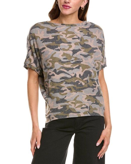 Michael Stars Gray Boat Neck Top