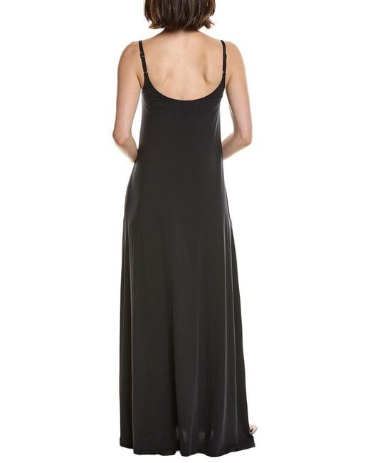 Carmen Marc Valvo Black A-Line Cover-Up Dress