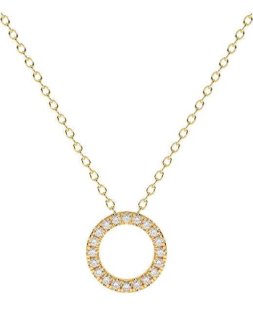 Diamond Select Cuts Metallic 14K 0.25 Ct. Tw. Diamond Pendant Necklace
