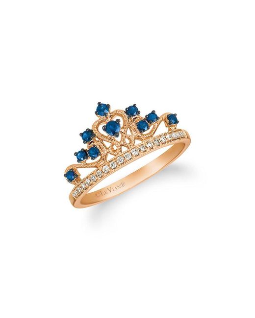 Le Vian White 14k Strawberry Gold® 0.42 Ct. Tw. Diamond & Sapphire Ring