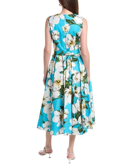 Samantha Sung Blue Abelia Midi Dress