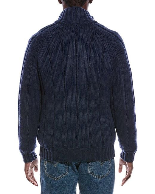 Brunello Cucinelli Blue Cashmere Down Jacket for men