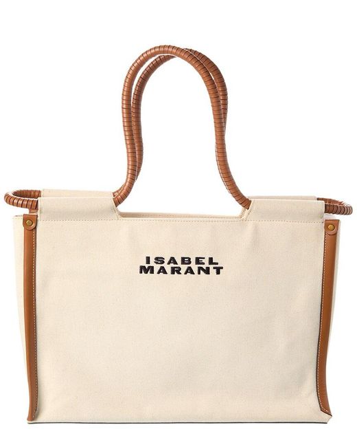 Isabel Marant Natural Toledo Canvas & Leather Tote