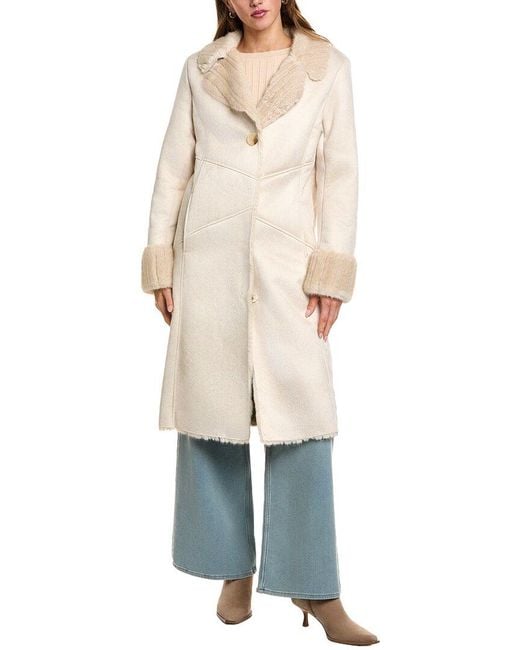 Via Spiga Natural Notch Collar Coat