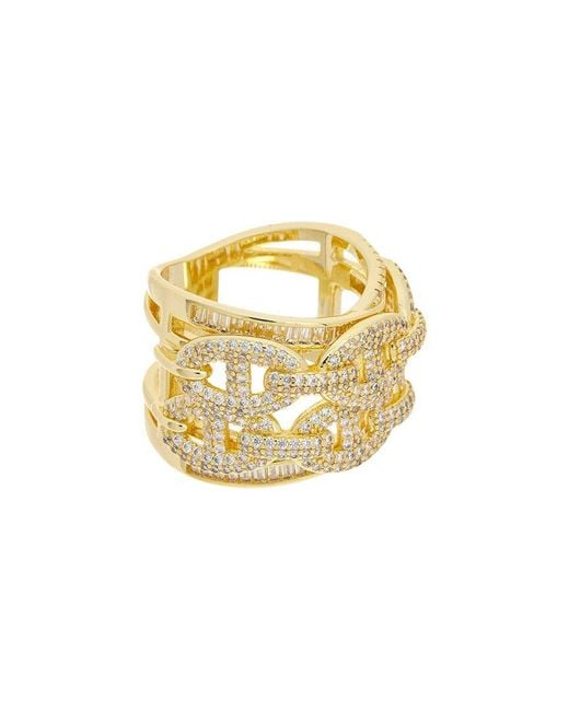 Juvell Metallic 18K Plated Cz Ring