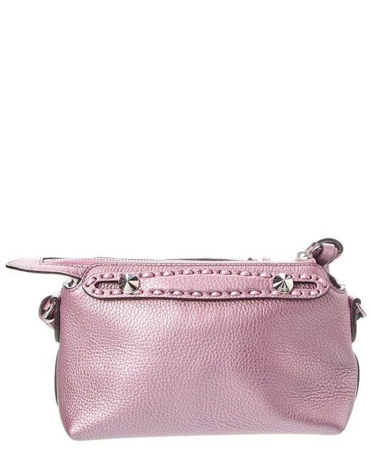 Fendi Purple By The Way Selleria Mini Leather Satchel