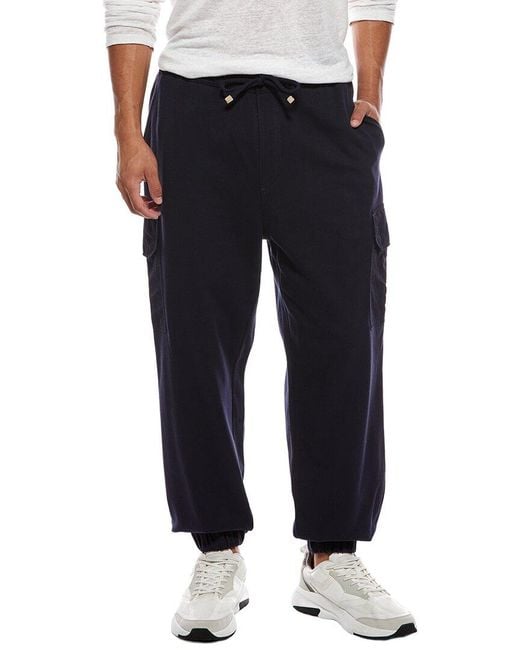 Brunello Cucinelli Black Cargo Lounge Pant for men