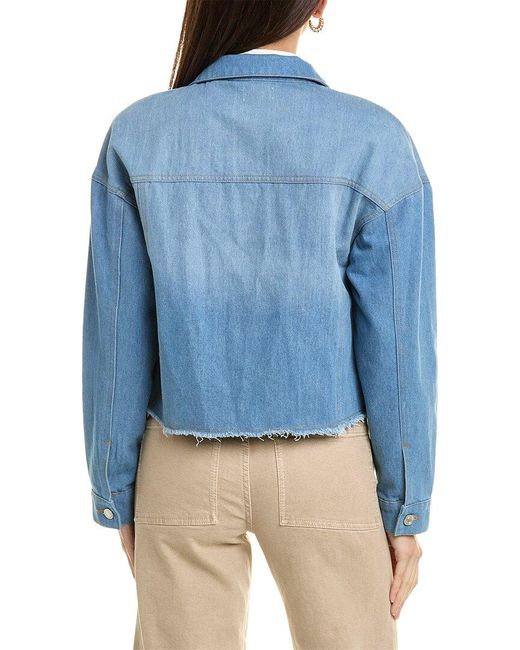 Pascale La Mode Blue Frayed Denim Jacket