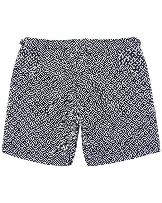 Orlebar Brown Gray Bulldog Printed Swim Short for men