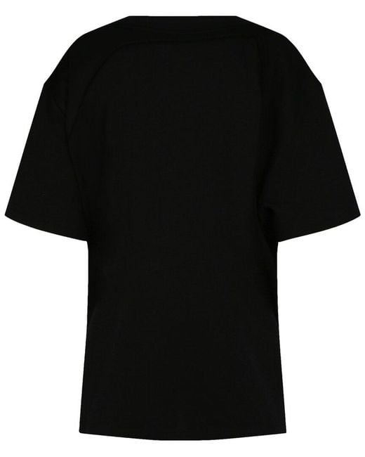 McQueen Black Harness Crewneck T-Shirt for men
