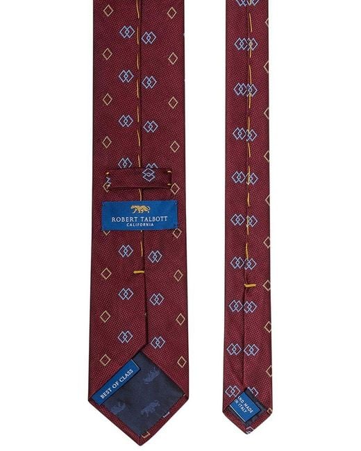 Robert Talbott Purple Silk Diamond Jacquard Best Of Class Necktie for men