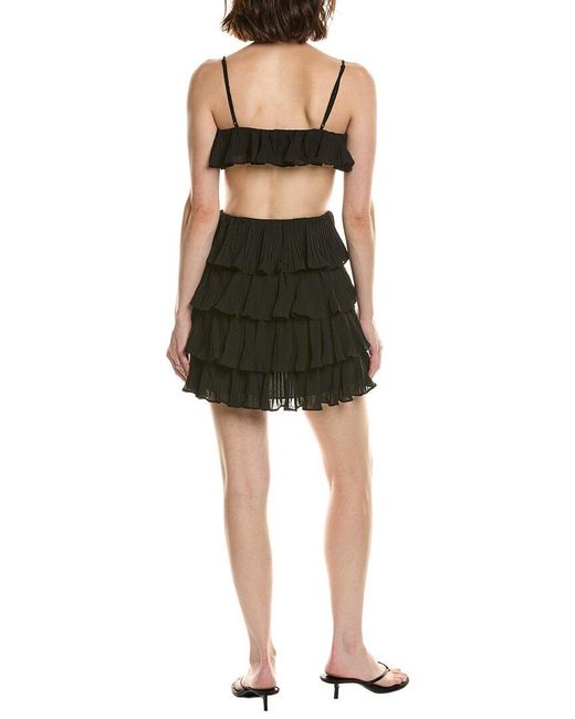 Bardot Black Ilara Pleated Cutout Dress