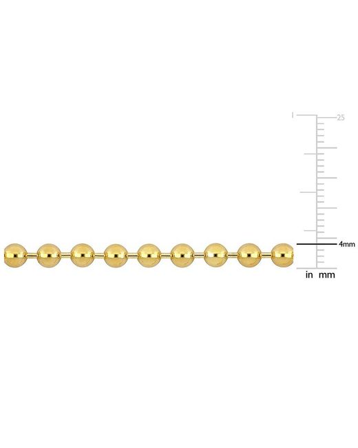 Italian Gold Metallic Italian Gold Bead Chain Necklace
