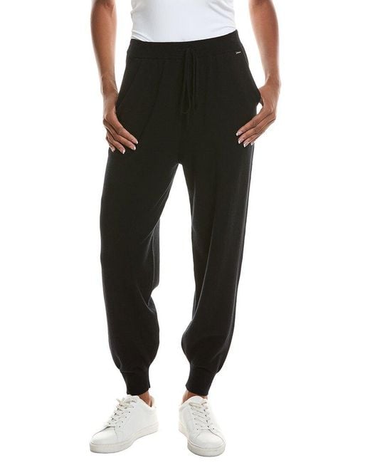 St. John Black Cashmere-Blend Jogger