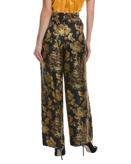 Lafayette 148 New York Green Perry Silk Pant