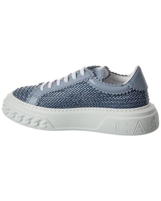 Casadei Blue Off Road Hanoi Leather Sneaker