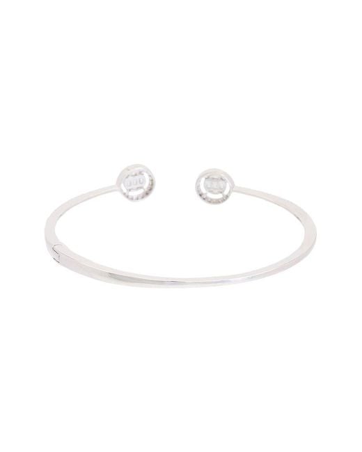 Juvell White 18K Plated Cz Bangle Bracelet