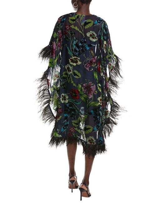 Johnny Was Maple Silk-Blend Midi Dress in Green | Lyst UK