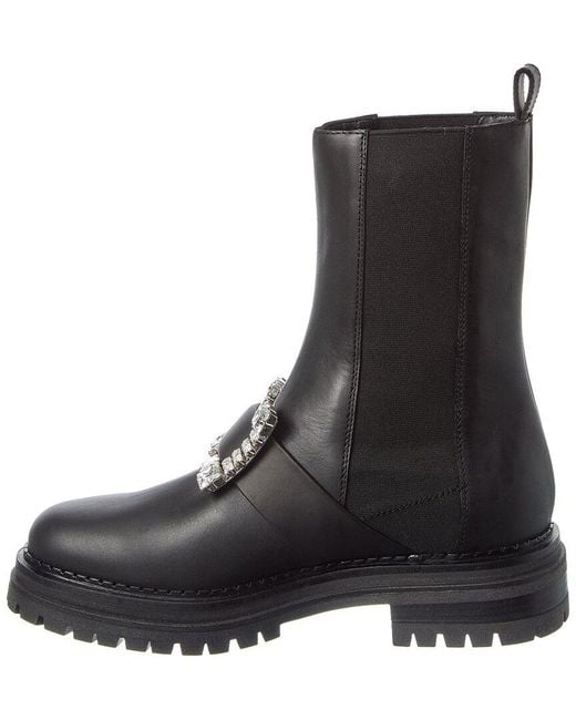 Sergio Rossi Black Biker Prince Leather Boot