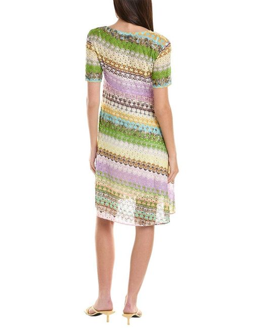 Missoni Multicolor Lace-effect Knit Midi Dress
