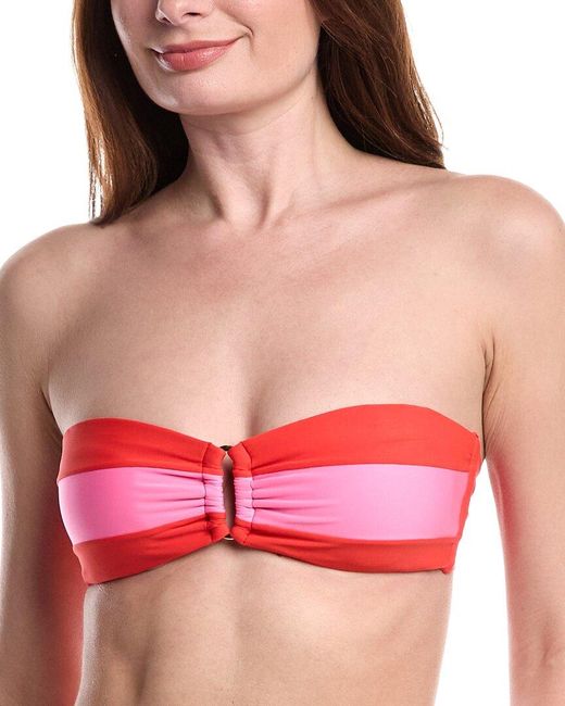 PQ Swim Pink Detail Bandeau Top