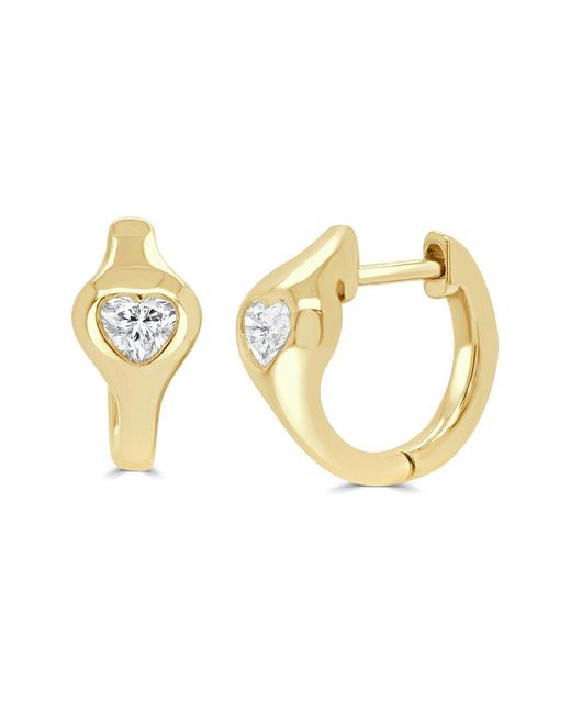 Sabrina Designs Metallic 14K 0.32 Ct. Tw. Diamond Huggie Earrings