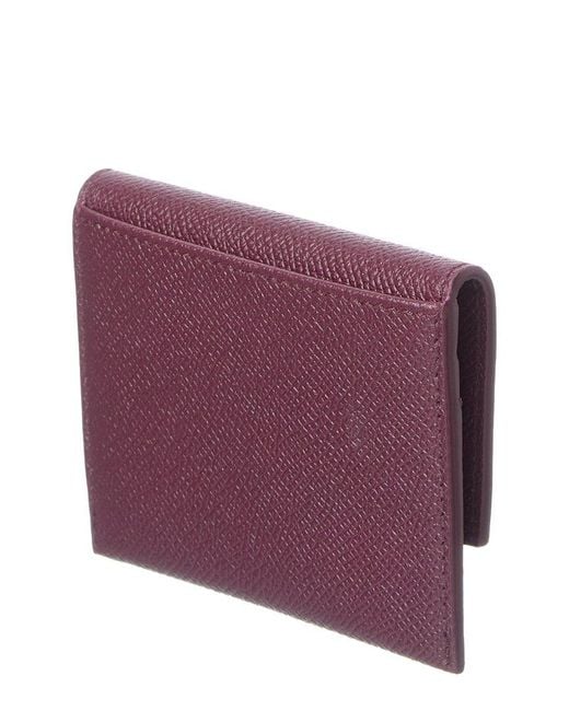 Ferragamo Purple Gancini Leather Card Case