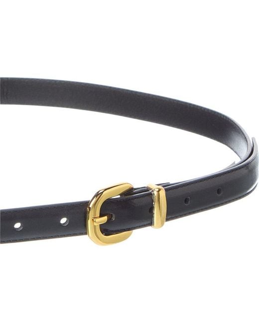 Madewell Blue Leather Silvia Skinny Round Buckle Belt