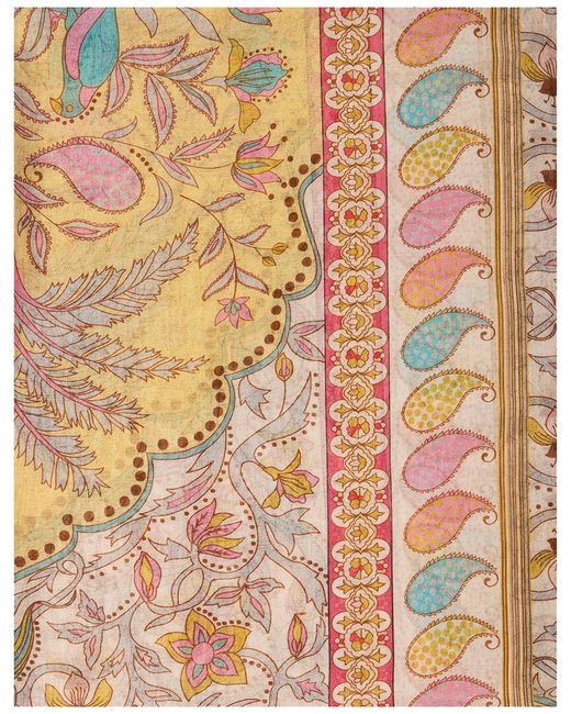Saachi Natural Paisley Palm Scarf