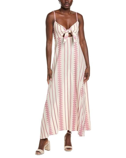chinese dress ladies Elan Front Tie Maxi Dress in Pink main image 0