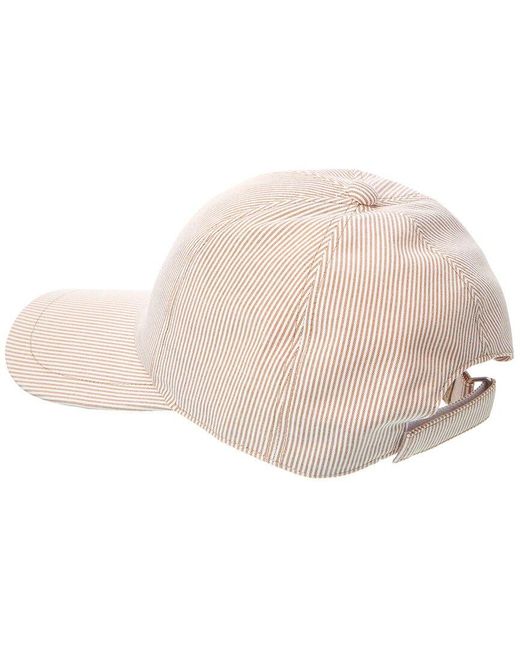 Bruno Magli Natural Stripe Baseball Cap
