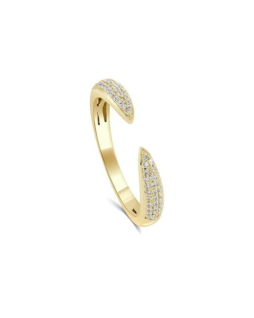 Sabrina Designs White 14k 0.18 Ct. Tw. Diamond Cross Over Ring