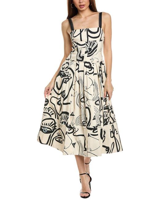 Alexis White Cocco Midi Dress