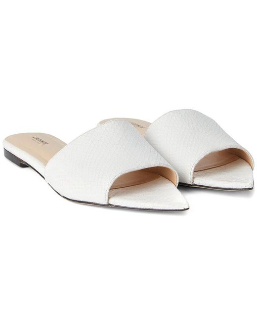 L'Agence White Serena Leather Sandal