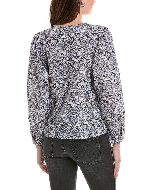Lilla P Gray Full Sleeve Button-down