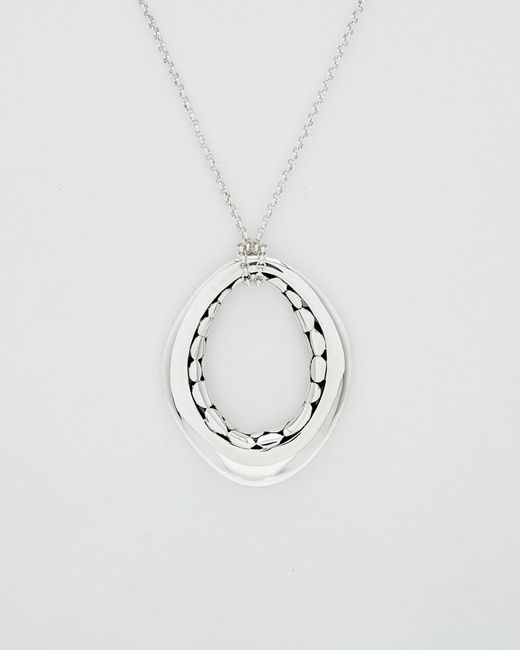 John Hardy White Kali Silver 36in Necklace