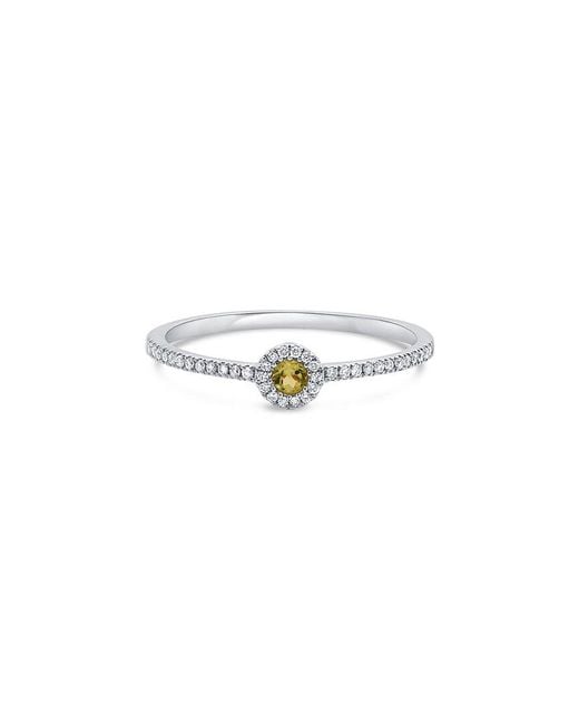 Sabrina Designs White 14K 0.13 Ct. Tw. Diamond & Peridot Ring