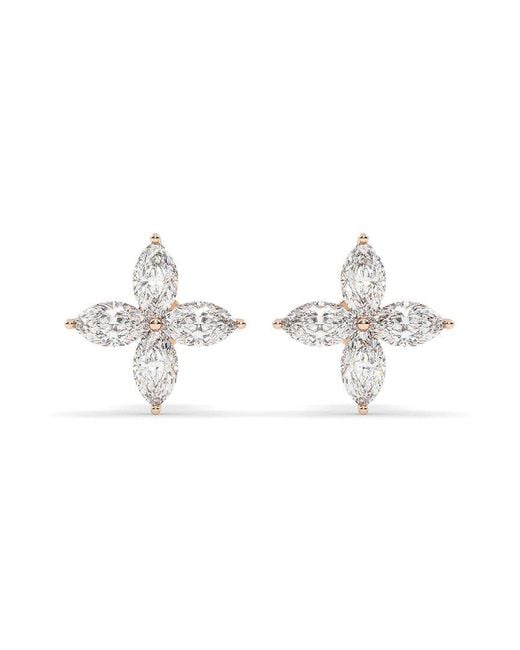 Lab Grown Diamonds White 14K Rose 2.00 Ct. Tw. Lab-Grown Diamond Earrings