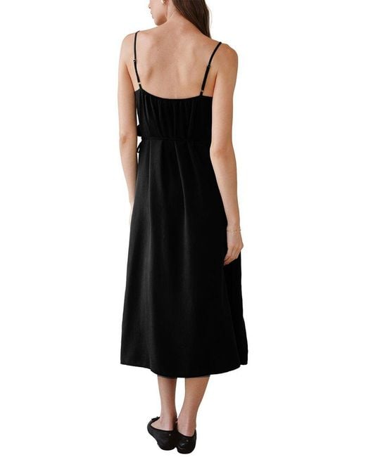 Bella Dahl Black Ruffle Cami Midi Dress