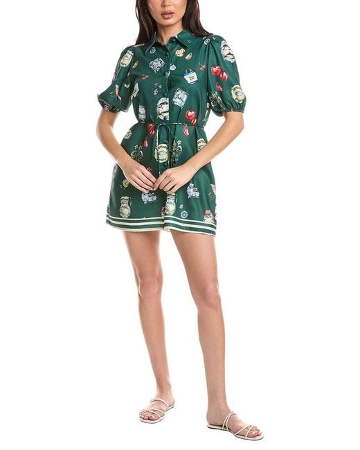 AMINA GLAM Green Mini Dress